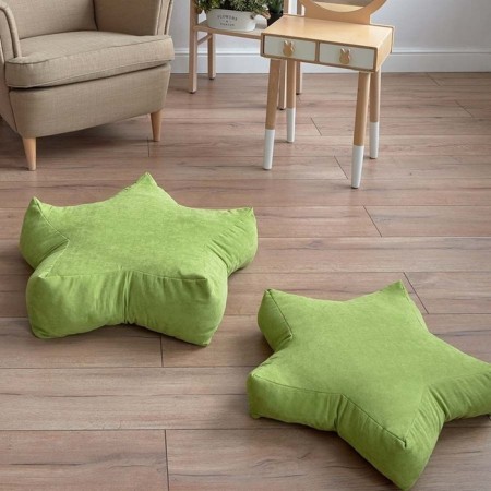 Decorative pillow "Stars", size 55x55x12 cm, green color-3