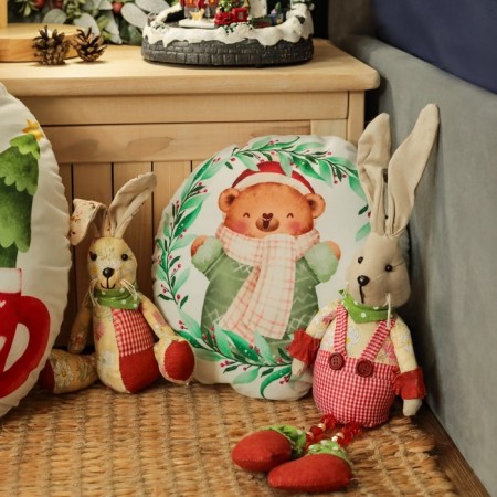 New Year. Decorative Ethel Pillow "Bear" 32*32 cm-5