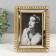 Polystone photo frame 10x15 cm "loops" gold with a mirror 20.7x15.7 cm