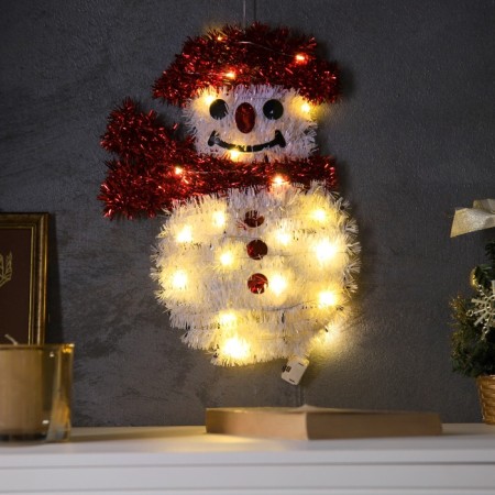 Figure from Mishura "Snowman" 33x22 cm, 20 LED, AG10x3 (in the Complex), T/white