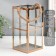 Climber metal, glass for 1 candle flashlight "Windows" top. Gold 22x11x11 cm