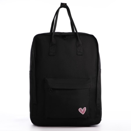 Backpack School Textile Love, 38x27x13 cm, black color-2