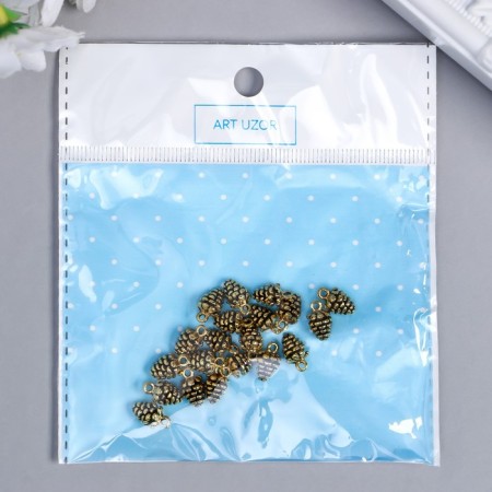 Decor Metal for creativity "Golden Bump" 1x0.6cm, set 20 pcs-2