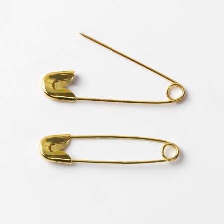 English pins, 28 mm, 10 pcs, gold color-2