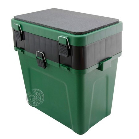 Box winter, large, 4+4 departments for baits, 380x360x240 mm, green color