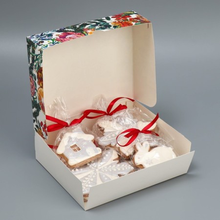 Box for confectionery "New Year's botanist", 17 x 20 x 6 cm, New Year-3