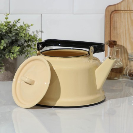 Kettle, 3.5 l, enameled cover, sunset, induction, beige color-1