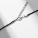 Unisex “Compass” pendant, black silver color on a black lace, 42 cm