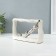 Souvenir Ceramics "Cats Mouse - Chase. Rectangle" White with silver 5.5x21.5x13 cm
