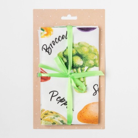 Kitchen towel "Vegan" 40x73 cm, 100% cotton, sarzha 190 g/m2-6