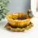 Ceramics candlestick for 1 candle "Birds on the flower" D-8 cm 14x14x8 cm