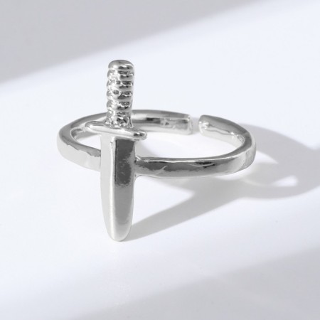 Ring "mood" dagger, silver color, dimensionless-3