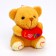 A keychain - a soft toy "Bear with a heart", Mix color, set 3 pcs.