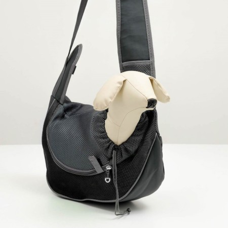 Cracking bag "sling" for animals, 42 x 25 cm, black-3