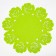 SALFT Decorative DOLE "FLOWERS" Color Green, D 30 cm, 100% p/e, felt