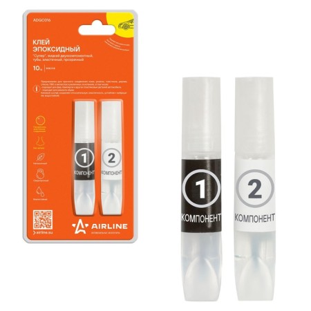 Epoxy Airline "Super", two -component liquid, tube, elastic, transparent, 10 g 98277