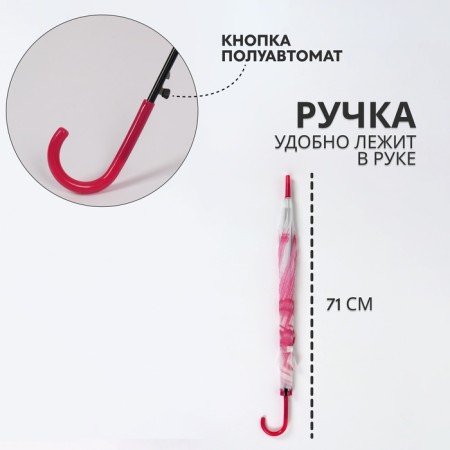 Umbrella - semi -automatic cane "Paris", 8 spokes, r = 46 cm, MIX drawing-1