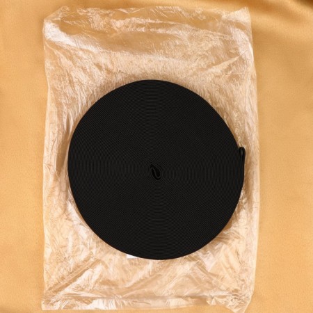 Linen gum, 25 mm, 20 m, black color-2