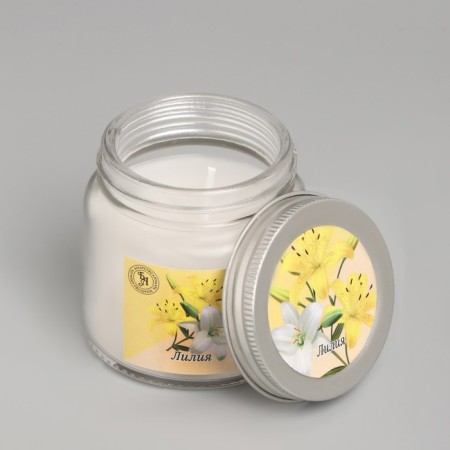 Aromatic candle in glass 6.3cm, 100ml, lily-1
