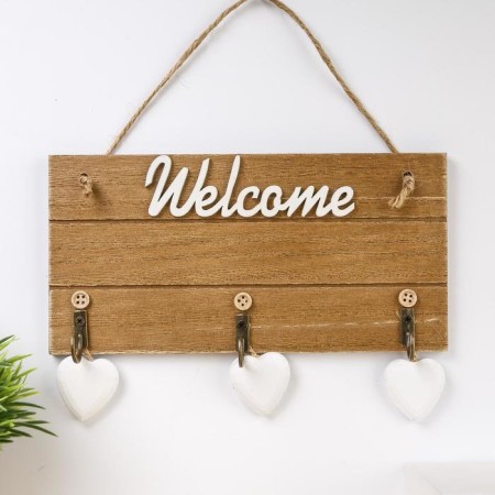Decorative tree hooks "Three hearts. Welcome" mix 20x10x2.5 cm
