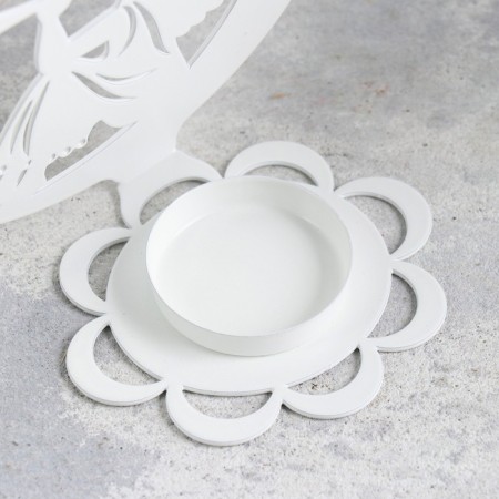 Luna Climber Metal for one candle, 7.1x10.8x14.7 cm, white-3
