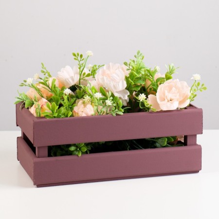 Wooden Kashpo 24.5 × 13.5 × 9 cm "Two Light", two -strip, burgundy dark giving beautifully