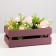 Wooden Kashpo 24.5 × 13.5 × 9 cm "Two Light", two -strip, burgundy dark giving beautifully