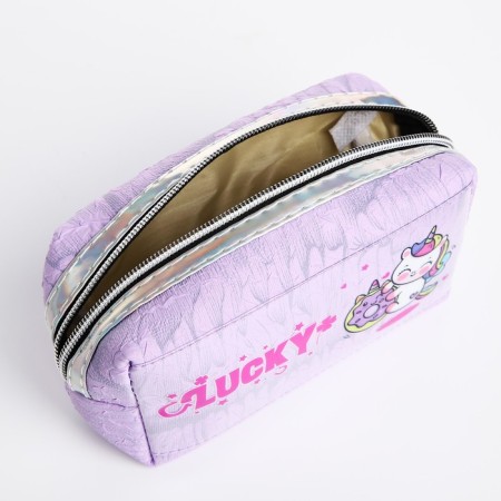 Lightning cosmetic bag, lilac color-2