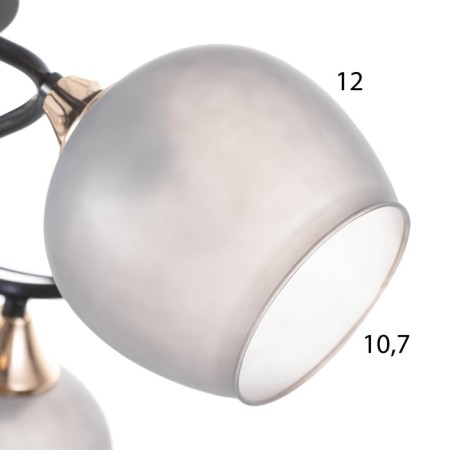 Acapulco chandelier 3x60W E27 brown, gold 52x52x24cm-5