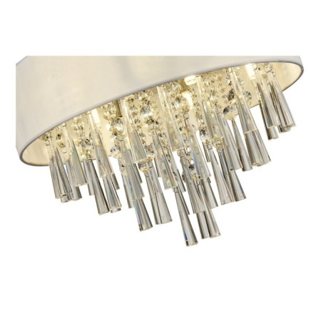 Ceiling lamp G9, 6x5W, 33x45 cm, chrome color, white, transparent-14