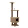 Complex for cats with a claw, with a house and 2 shelves, 37 x 37 x 120 cm, beige