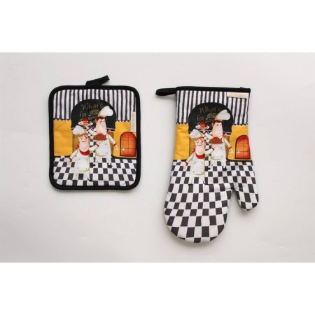 Kitchen kit No. 6: Take, mittens, towel 38x63 cm-2