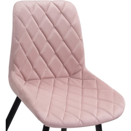 Stol on a metal frame Baoine used metal/velor, black/pink 50x55x83 cm-4