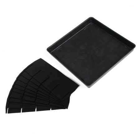 Set for seedlings: plastic inserts on 16 cells, 130 ml, plastic black pallet, 26.5 × 26.5 × 3 cm-8