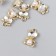 Decor for creativity metal, rhinestones, pearl "Teddy bear" gold 1x1.6 cm
