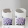 A set of accessories for the lilac bathroom, 4 items (320 ml dispenser, soap dish, 2 glasses 300 ml)