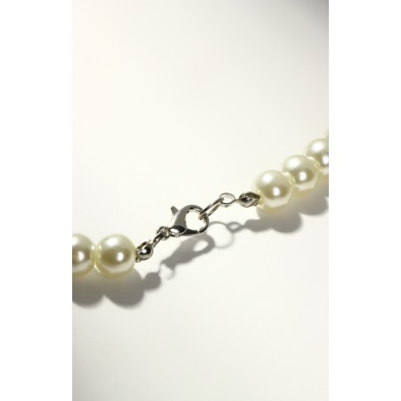 Pearl beads "Bride" beads d = 0.8, milk color, 40 cm-3