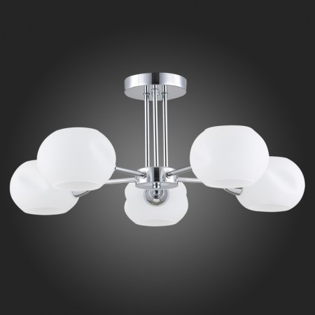 Ceiling EVOLUCE lamp. SLE104302-05. Lanta. 5x40 watts, E14, 59x59x24 cm, chromium color-4