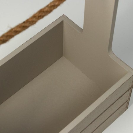 Wooden Kashpo 25.5 × 15 × 30 cm "Provence", pen Kanat, light gray-3