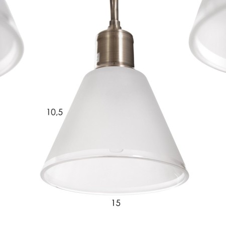 Lucy chandelier 5x60W E27 Antique bronze 60x60x29cm-5