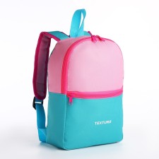 Textura zipper on the zipper, turquoise/pink color