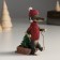 Souvenir Polystone "Dachshund in a sweater and hat is lucky a Christmas tree on a sled" 8x4x12.5 cm
