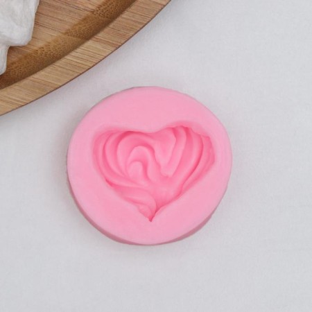 Mold "Truffel", silicone, 4 × 4 × 1.5 cm, pink color-1