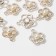 Pearl suspension flower 2.8 × 2.3 × 0.7 cm, (set 10 pcs.), The color is white in gold