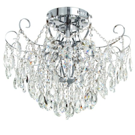 Chandelier 6x60W E27 +LED PDD Chrome 56x56x47cm SVK