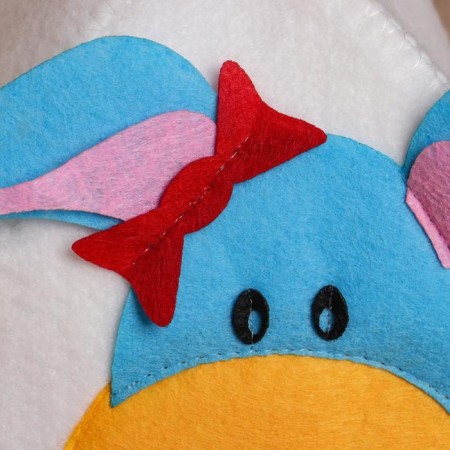 Bath cap with children's applique "Donkey" felt-2