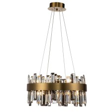 Suspended Indigo lamp, 12006/8p Brass. 8x40W, E14, 500x500x290/1000 mm, color smoky color