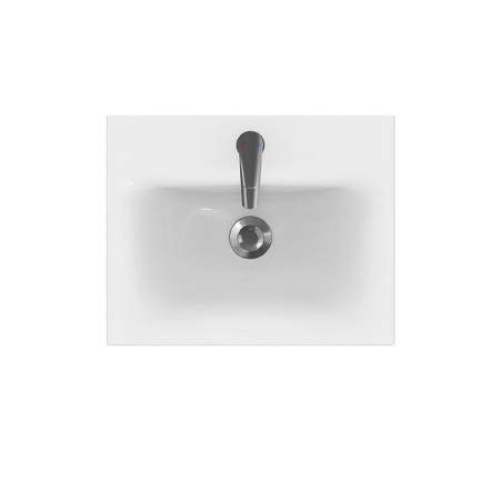 The built -in sink Cersanit Moduo 50, with 1 hole for the mixer, white-1