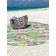 Pareo and beach rug "Flamingo with flowers", d = 150 cm