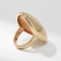 Ring Metal "Trend" Oval is large, gloss, color gold, size 18